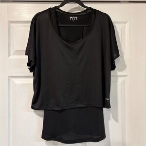Souluxe Black Layered Short Sleeve Tee